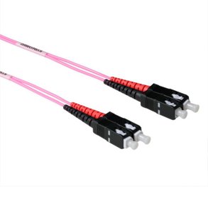 ACT 7 meter LSZH Multimode 50/125 OM4 fiber patch cable duplex with SC connectors