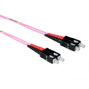 ACT 10 meter LSZH Multimode 50/125 OM4 fiber patch cable duplex with SC connectors