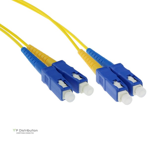 ACT 0.5 meter LSZH Singlemode 9/125 OS2 fiber patch cable duplex with SC connectors