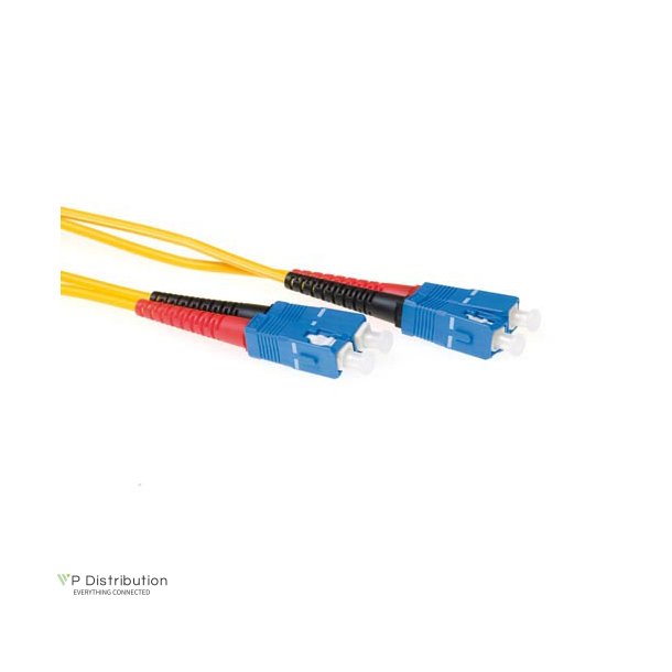 ACT 7 meter LSZH Singlemode 9/125 OS2 fiber patch cable duplex with SC connectors