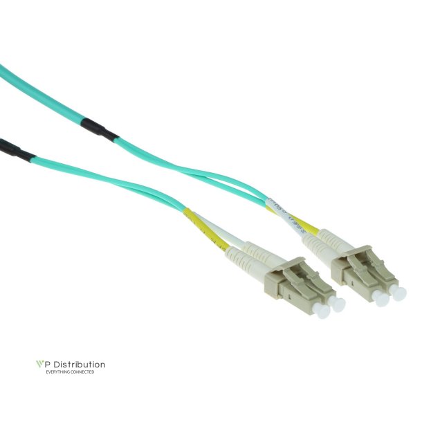 ACT 10 meter Multimode 50/125 OM3 duplex ruggedized fiber cable with LC connectors