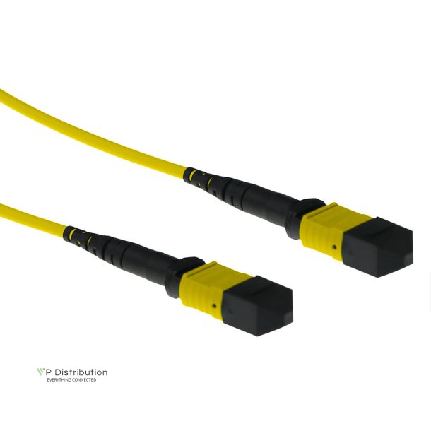 ACT 2 meter Singlemode 9/125 OS2 polarity A fiber patch cable with MTP female connectors