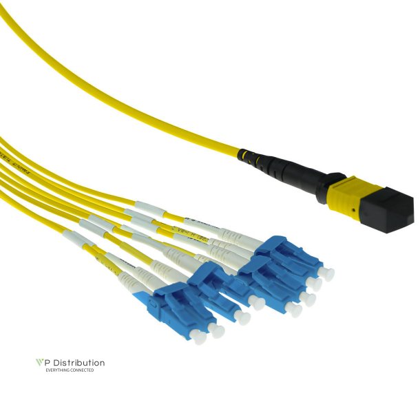 ACT 1 meter Singlemode 9/125 OS2 fanout patchcable 1 X MTP female - 4 X LC duplex 8 fibers