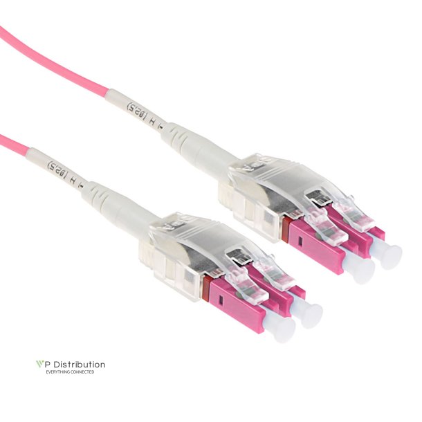 ACT 0.5 meter Multimode 50/125 OM4 Polarity Twist fiber cable with LC connectors