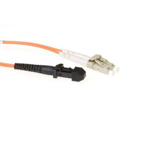 ACT 1 meter LSZH Multimode 62.5/125 OM1 fiber patch cable duplex with MTRJ and LC connectors