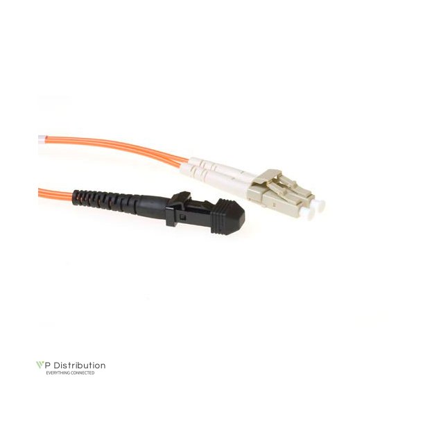 ACT 1 meter LSZH Multimode 62.5/125 OM1 fiber patch cable duplex with MTRJ and LC connectors