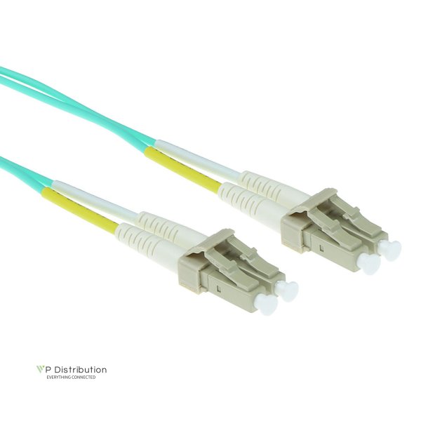 ACT 0.5 meter LSZH Multimode 50/125 OM3 fiber patch cable duplex with LC connectors