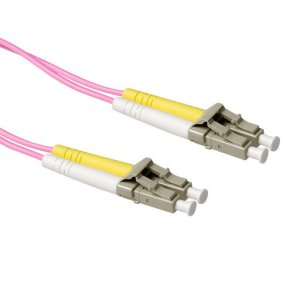 ACT 0.25 meter LSZH Multimode 50/125 OM4 fiber patch cable duplex with LC connectors