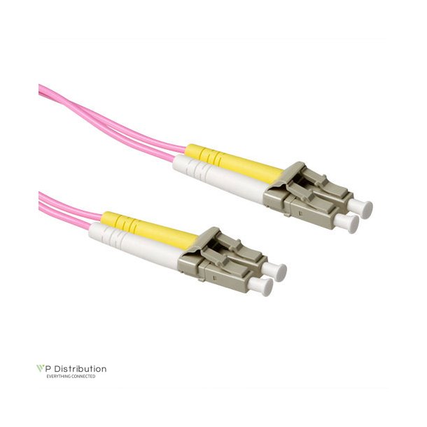 ACT 0.25 meter LSZH Multimode 50/125 OM4 fiber patch cable duplex with LC connectors