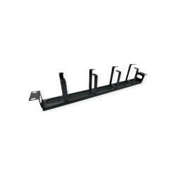 VALUE 19" 1U Rack Wiring Mng. W/4 G-Type Metal Bracket+Brush