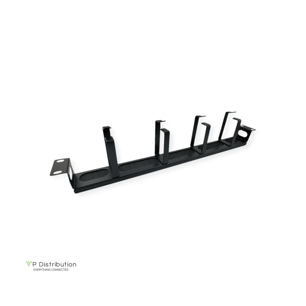 VALUE 19" 1U Rack Wiring Mng. W/4 G-Type Metal Bracket+Brush