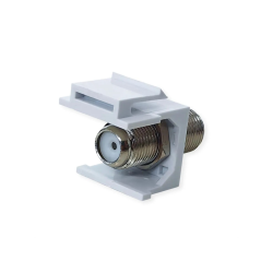 VALUE F-Type Keystone Coupler, Plastic, Nickel plate