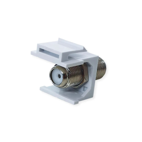 VALUE F-Type Keystone Coupler, Plastic, Nickel plate