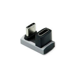 ROLINE USB4 40G Type C M/F 360 ANGLE Adapter, Silver Grey ALU.