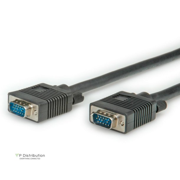 VP SVGA Cable, HD15, M/M, black, 10m