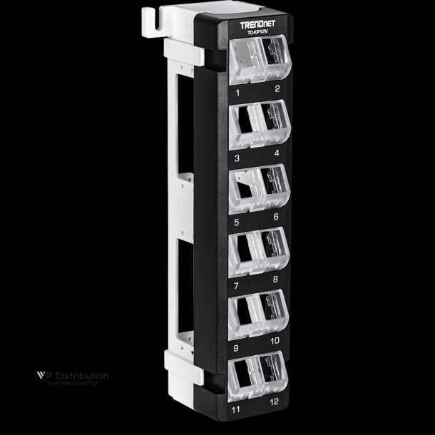 Trendnet 12-Port Blank Angled Wall Mount Keystone Patch Panel