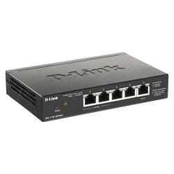 D-Link DGS-1100-05PDV2 5-Port Smart Gigabit Switch PoE-powered PoE