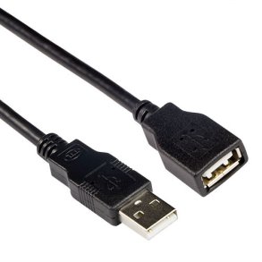 ACT USB 2.0 A male - USB A female black  3,00 m