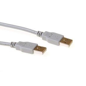 ACT USB 2.0 A male - USB A male ivory  2,00 m