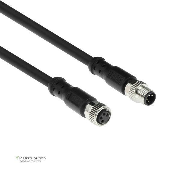 ACT Industrial 1.50 meters Sensor cable M8A 4-pin male to M8A 4-pin female, Ultraflex Xtreme TPE cable, shielded