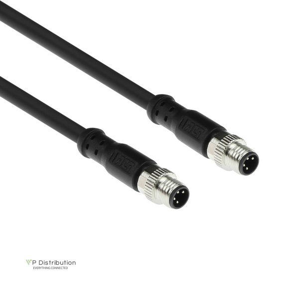 ACT Industrial 5.00 meters Sensor cable M8A 4-pin male to M8A 4-pin male, Ultraflex Xtreme TPE cable, shielded