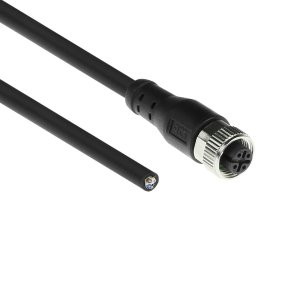 ACT Industrial 5.00 meters Sensor cable M12A 4-pin female to open end Superflex Xtreme TPE cable, shielded