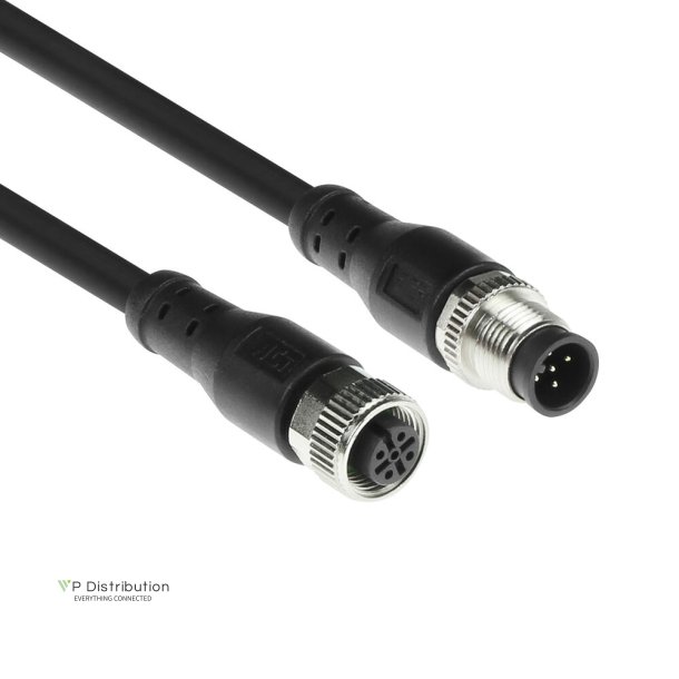 ACT Industrial 1.50 meters Sensor cable M12A 5-pin male to M12A 5-pin female, Superflex Xtreme TPE cable, shielded