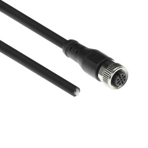ACT Industrial 1.50 meters Sensor cable M12A 5-pin female to open end, Superflex Xtreme TPE cable, shielded