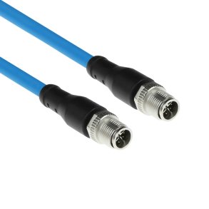 ACT Industrial 1.50 meters Sensor cable M12X 8-pin male to M12X 8-pin male, Superflex SF/UTP TPE cable, shielded