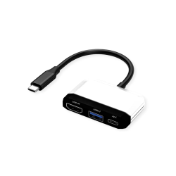 VALUE USB Typ C Dockingstation, HDMI 4K30, 1x USB A + 1x C (PD)