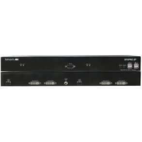 SmartAVIDual DVI-D, Stereo Audio, USB 2.0/1.1, RS-232 Multimode Fiber Extender up to 1,500 ft. Includes: [SFXPRO-2P-TX, SFXPRO-2P-RX, 2 X (CCPWR06)]
