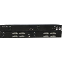 SmartAVIQuad DVI-D, Stereo Audio, USB 2.0/1.1, RS-232 Multimode Fiber Extender up to 1,500 ft. Includes: [SFXPRO-4P-TX, SFXPRO-4P-RX, 2 X (CCPWR06)]