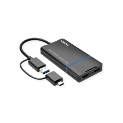 VALUE USB3.0 to Dual HDMI Graphic Adapter, 4K30Hz+1080P