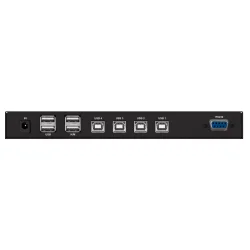 SmartAVI 4-Port KM Switch with USB 2.0 Sharing. Includes: [SKM-04-LT &amp; (PS5VDC3A)]