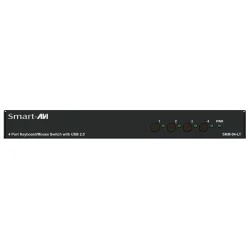 SmartAVI 4-Port KM Switch with USB 2.0 Sharing. Includes: [SKM-04-LT &amp; (PS5VDC3A)]