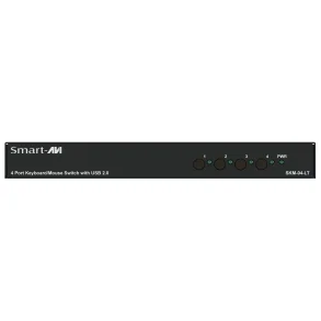 SmartAVI 4-Port KM Switch with USB 2.0 Sharing. Includes: [SKM-04-LT & (PS5VDC3A)]