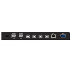 SmartAVI 4-Port KM Switch with USB 2.0 with LAN. Includes: [SKM-04-PLUS &amp; (PS5VDC3A)]