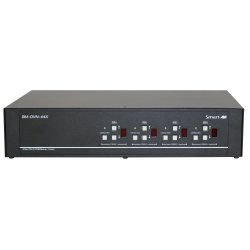 SmartAVI DVI-D Matrix, 4-Port, KVM Switch with Audio and USB 2.0 Support (4 Users). Includes: [SM-DVN-44X, PS12VD2A]