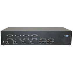 SmartAVI DVI-D Matrix, 8-Port,  KVM Switch with Audio and USB 2.0 Support (2 Users). Includes: [SM-DVN-82X, PS12VD2A]