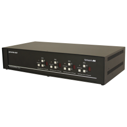SmartAVI DVI-D Matrix, 8-Port, KVM Switch with Audio and USB 2.0 Support (4 Users). Includes: [SM-DVN-84X, PS12VD2A]