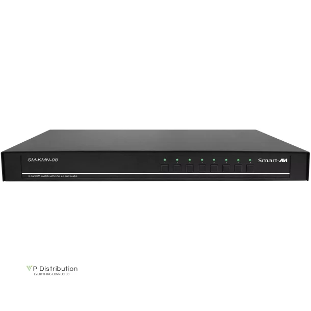 SmartAVI 8-Port KM Switch with USB 2.0 Sharing. Includes: [SM-KMN-08 &amp; (PS12VDC3A)]