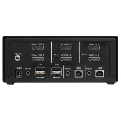 SmartAVI HDMI 2-Port, Dual-Head, KVM Switch with Audio and USB 2.0 Support. Includes: [SM-UHN-2D, PS12VD2A]