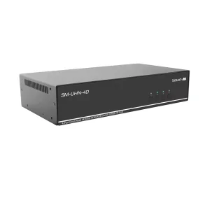 SmartAVI HDMI 4-Port, Dual-Head, 4K-60Hz KVM Switch. Includes: [SM-UHN-4D, (PS12VD2A)]