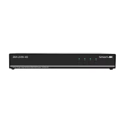 SmartAVI HDMI, 4-Port, Single-Head, 4K-60Hz KVM Switch. Includes: [SM-UHN-4S, (PS12VD2A)]