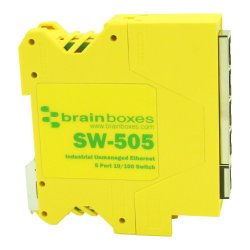 Brainboxes Compact Industrial 5 Port 10/100 Ethernet Switch