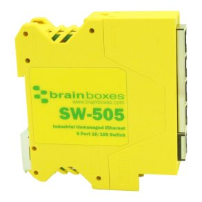 Brainboxes Compact Industrial 5 Port 10/100 Ethernet Switch