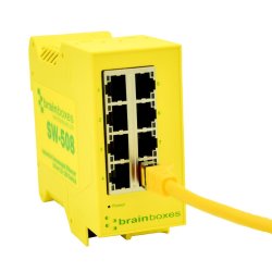 Brainboxes Industrial 8 Port 10/100 Ethernet Switch