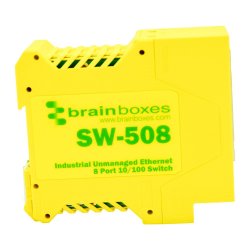 Brainboxes Industrial 8 Port 10/100 Ethernet Switch