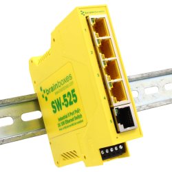 Brainboxes Industrial 5 Port PoE+ 10/100 Ethernet Switch