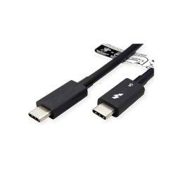 ROLINE Thunderbolt 5 Cable, C-C, 80G 240W, 8K, pass., 1m
